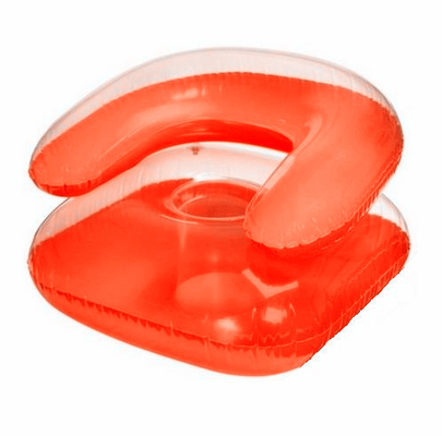 Eco-Friendly 0.18mm Inflatable Sofa Chair Orange For Outdoor