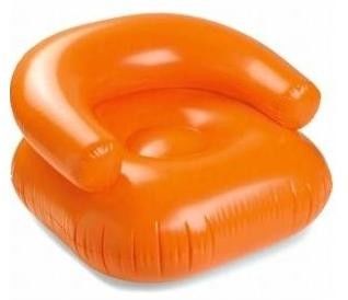 Plastic PVC Inflatable Sofa Chair Orangle 90cm For Backyard