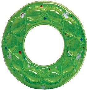 Plastic Inflatable Swimming Rings Yellow Color , Air Float Pool Ring