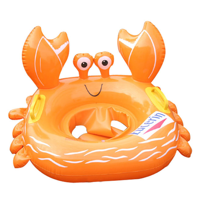 Cute Orange Crab Inflatable Water Toys Plastic For Swim , 39X36 Inch
