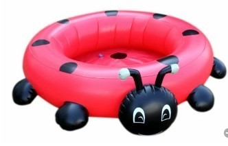 Cartoon Coccinella Inflatable Water Toys For Lakes Baby Seat