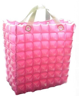 Pink Mini Inflatable Clear PVC Shoulder Bags For Girls With Hubble-Bubble