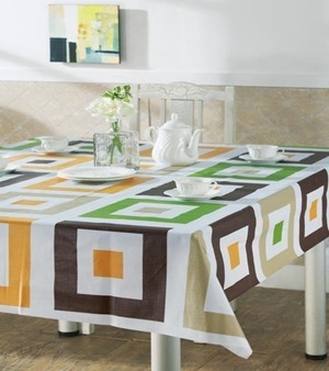 Custom Printed PVC Table Cloth Waterproof For Restaurant