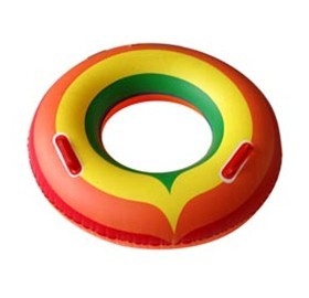 OEM Durable PVC Inflatable Swimming Rings / Tubes For Kids With Neon Colors 50cm