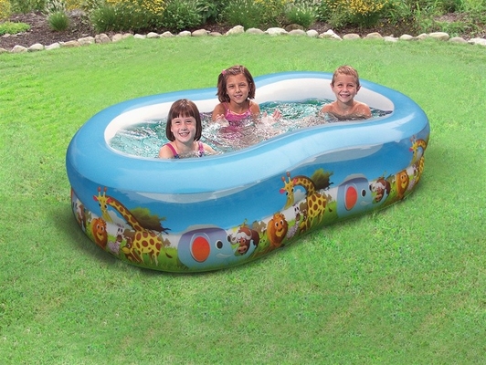 Double Deck PVC Inflatable Swimming Pools Comfortable For Adult