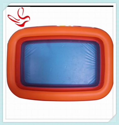 PVC Rectangular Inflatable Family Swimming Pools With 2-Ring For Home