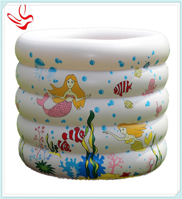 Durable PVC Round Kids Inflatable Swimming Pools Five Layers , 96X72cm