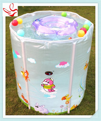 Customized Pvc Kids Inflatable Swimming Pools Clear With Double Valves