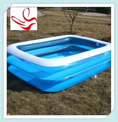3 Person Family Inflatable Swimming Pools Rectangle Durable PVC , 79”X 59”X20”