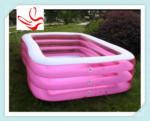 3 Person Family Inflatable Swimming Pools Rectangle Durable PVC , 79”X 59”X20”