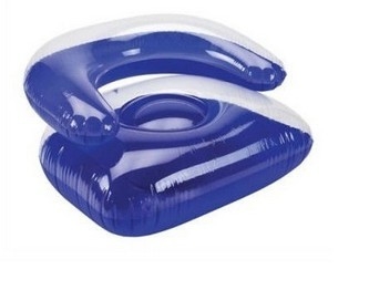 Eco-Friendly 0.18mm Inflatable Sofa Chair Orange For Outdoor