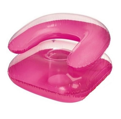 Eco-Friendly 0.18mm Inflatable Sofa Chair Orange For Outdoor