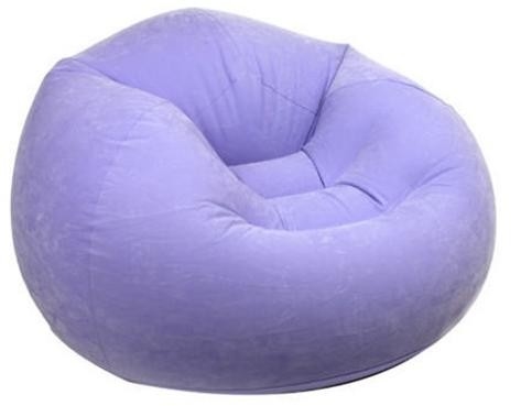 Small Purple Flocking Inflatable Sofa Chair For Living Room