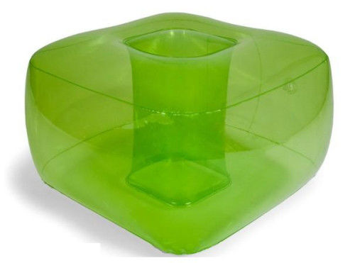 Square Plasitc Air Inflatable Sofa Chair 0.4mm Pvc For Children