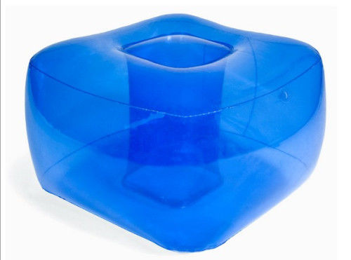 Square Plasitc Air Inflatable Sofa Chair 0.4mm Pvc For Children
