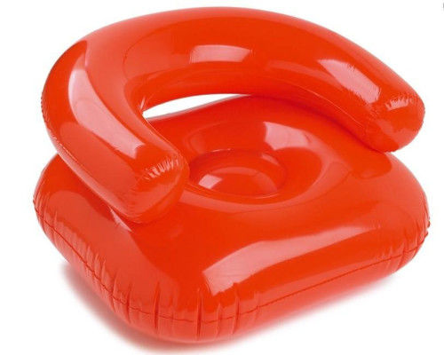 Plastic PVC Inflatable Sofa Chair Orangle 90cm For Backyard