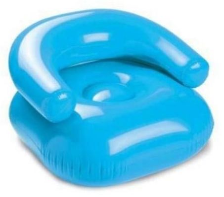 Plastic PVC Inflatable Sofa Chair Orangle 90cm For Backyard