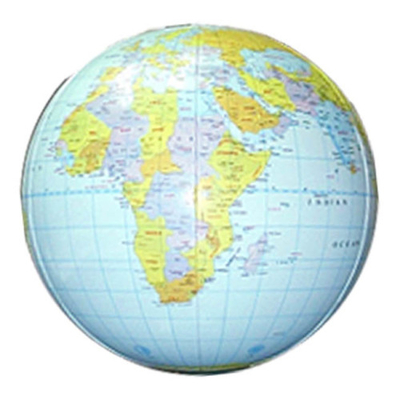 Personalized Pvc Inflatable Globe Beach Balls With Earth Map For Outdoor Activities