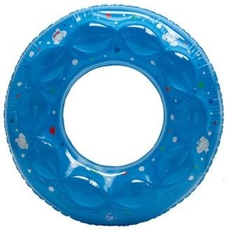 Plastic Inflatable Swimming Rings Yellow Color , Air Float Pool Ring