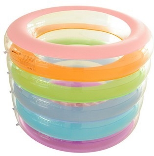 Round 10ft Inflatable Swimming Pools For Kids , 5 Circle 0.28mm PVC