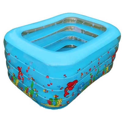 Pvc 4-Layer Rectangle Inflatable Swimming Pools For Children Playing, Bathing