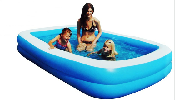Piscinas infláveis quadradas azuis para 3 a espessura da pessoa 0.3mm
