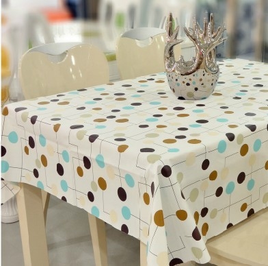 Pano de tabela impresso costume do PVC impermeável para o restaurante