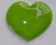 Almofadas de aquecimento verdes do gel do coração reusáveis para o tratamento dorido do pescoço