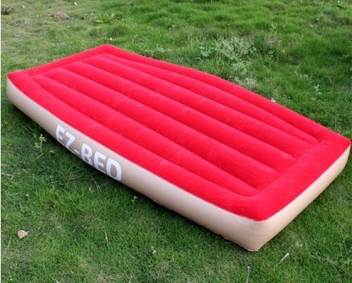 Portable vermelho inflável das camas de ar do PVC do Não-Phthalate para uma pessoa