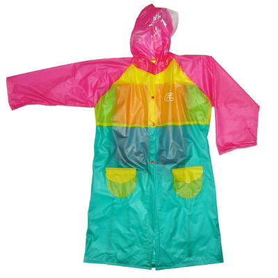 Capa de chuva bonita do Pvc das senhoras com capa, vestuário impermeável amigável de Eco