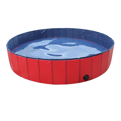 Vermelho redondo feito sob encomenda da banheira do animal de estimação com o PVC Extra-Resistente Eco-Amigável